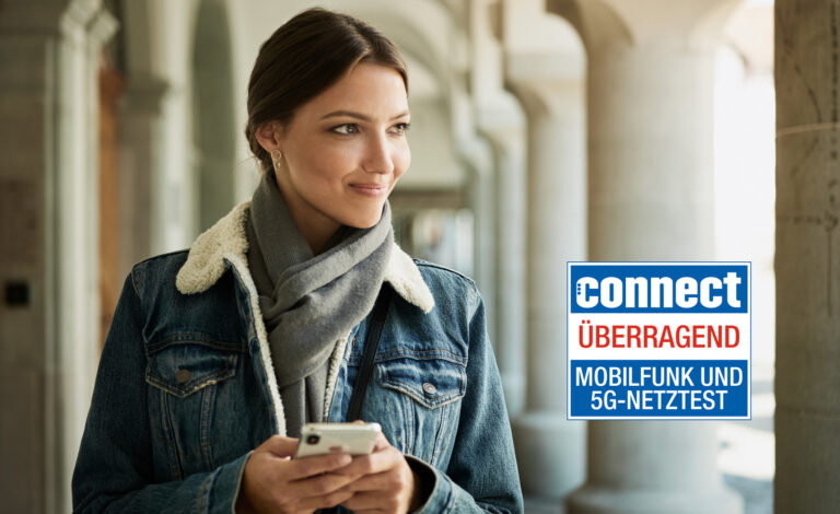 Unser Mobilfunknetz hat zum 9. Mal in Folge das Prädikat «Überragendes Mobilfunknetz» erhalten.